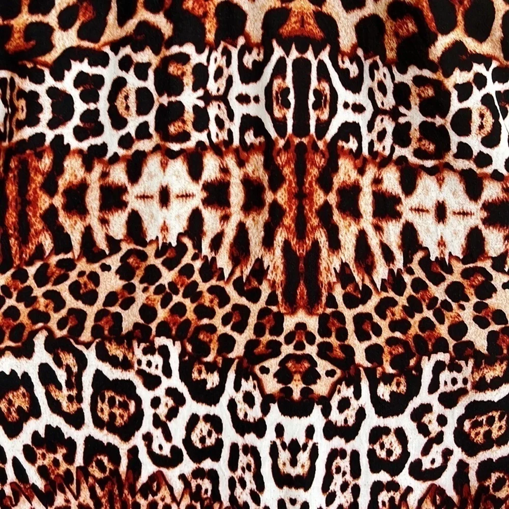 Eva Castillo Leopard Print Lace Racerback Slip Nightgown S - Picture 4 of 11